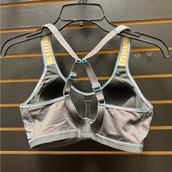 Gray and Blue Sports Bra - Picture 2 of 3